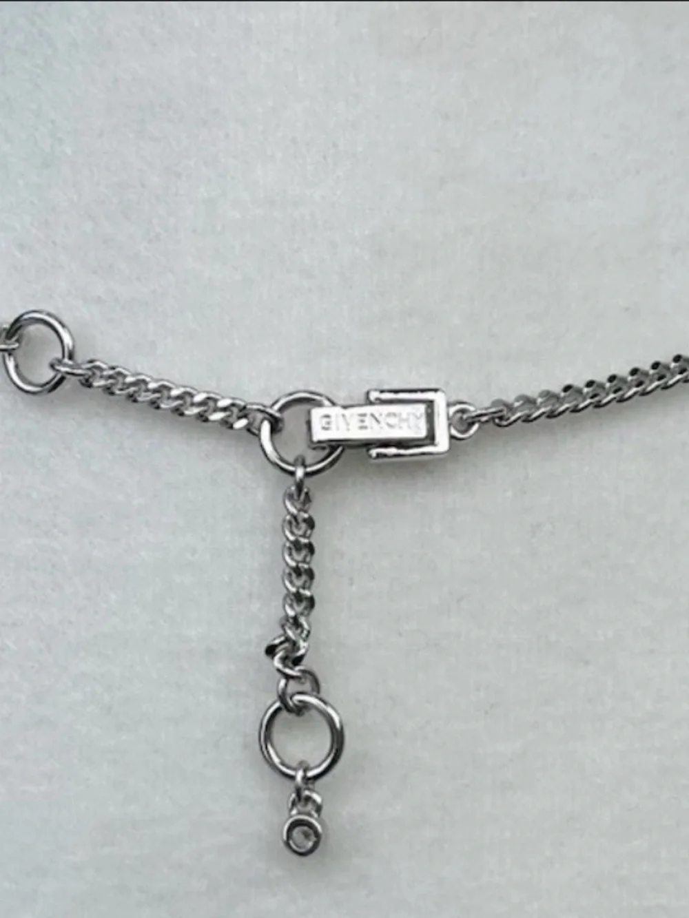 Givenchy Silver-Tone Crystal Necklace with Drop Earrings